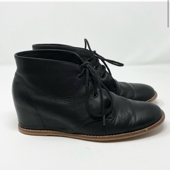 Matiko Sharon Black Hidden Heel Leather Boots 6.5 - Picture 7 of 11